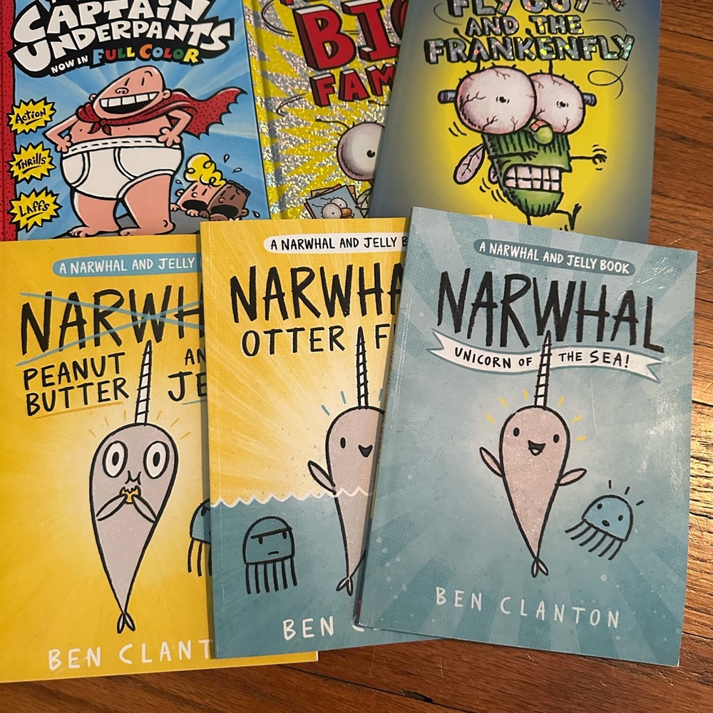 Narwhal and Jelly Fly Guy Capt Underpants